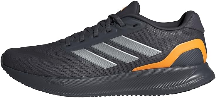 Adidas Performance Runfalcon 5 Men's Running Shoes, Aurora Onix/Iron Met./Lucid Tangerine, 11.5 US