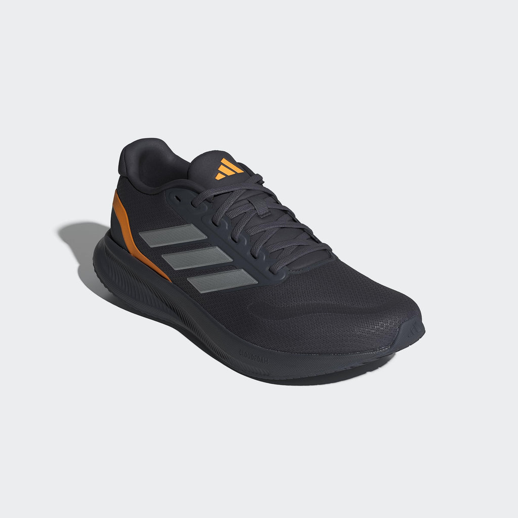 Adidas Performance Runfalcon 5 Men's Running Shoes, Aurora Onix/Iron Met./Lucid Tangerine, 11.5 US