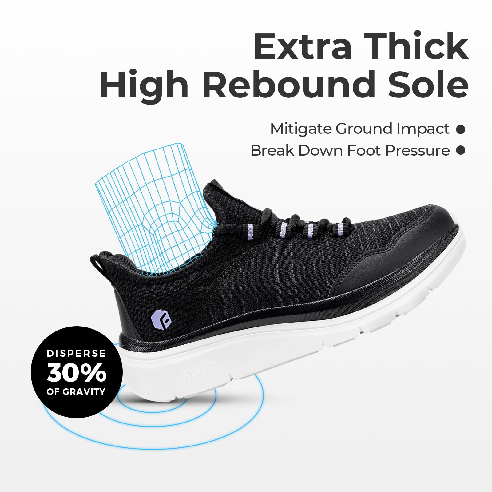 FitVille BriskWalk – Women's Wide Fit Slip-On Shoe